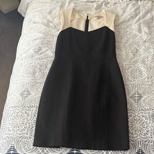 Banana Republic Strapless Black and Cream Dress